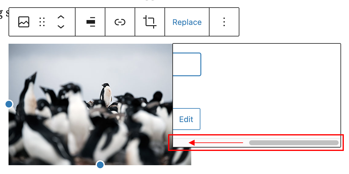 Scroll to replace image