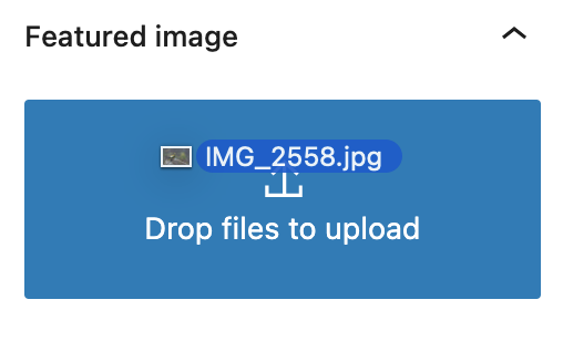 Featured image drag and drop