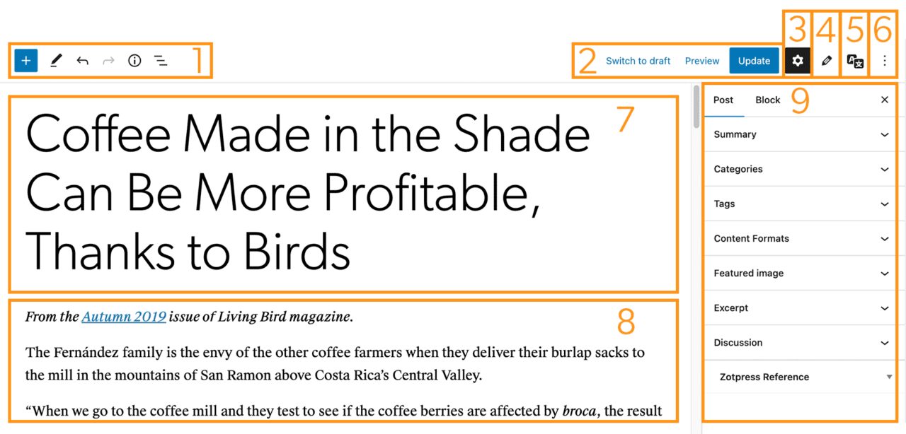 Block editor overview