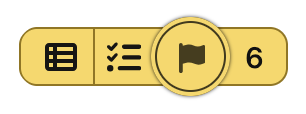 tooltip indicator with icons and a number